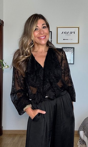 Blusa Marianna Encaje Negra
