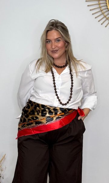 Pañuelo Animal Print  Rojo