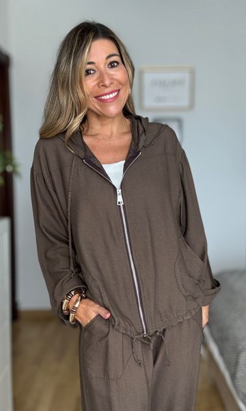 Chaqueta Bomber Nicol Marrón
