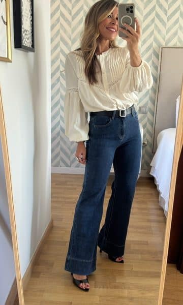 Jeans Flare cinturón