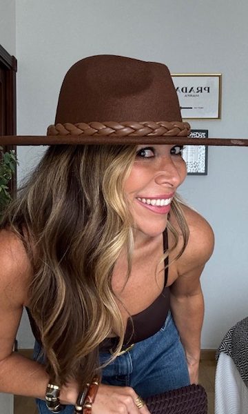 Sombrero Paño Trenza Marrón