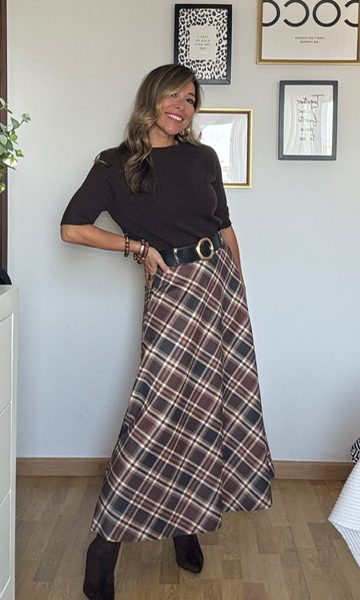 Falda Antelina Tartán