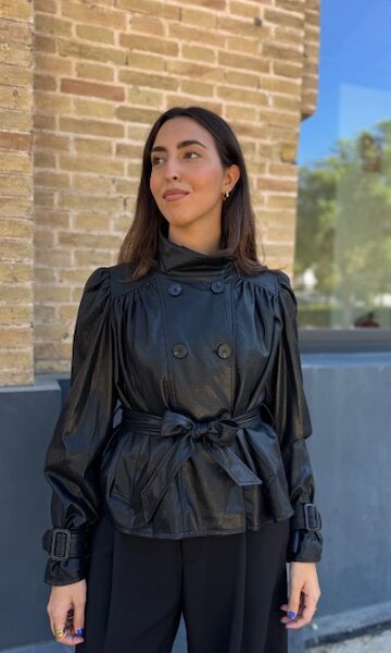 Chaqueta Polipiel Negra