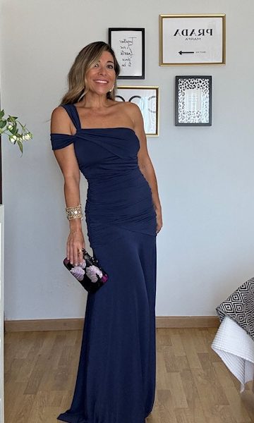 Vestido Invitada Margaret Azul Marino