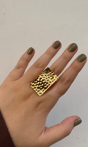 Anillo Hazel Relieve Mate