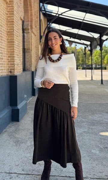 Falda Nadia Pana Marrón