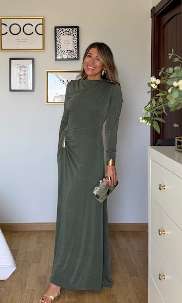 Vestido Graciella Verde Caza