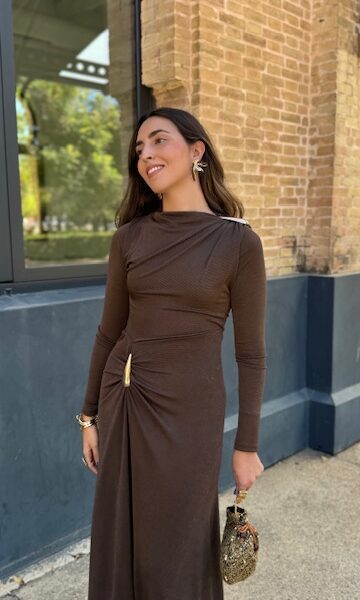 Vestido Graciella Marrón