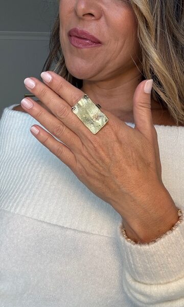Anillo Hazel Liso Dorado