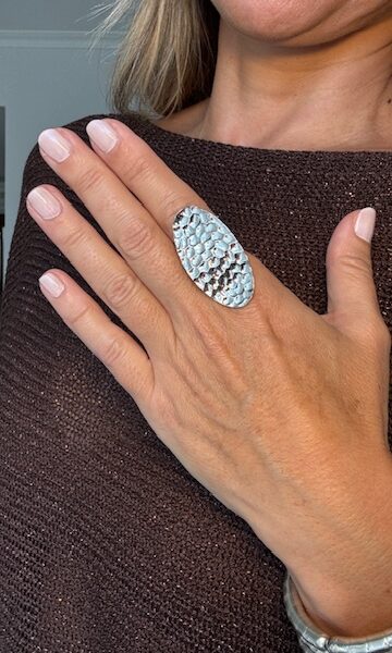 Anillo Ovalado Telma Plateado