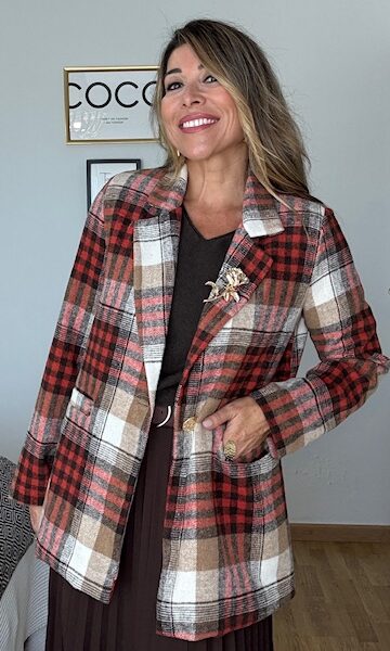 Chaqueta Tartán Orange