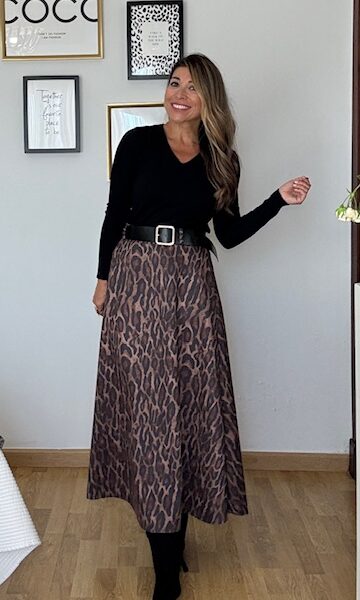 Falda Antelina Animal Print