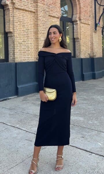 Vestido Invitada Abigail Azul Marino