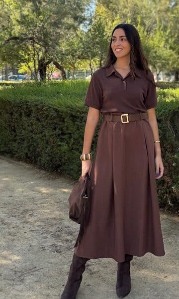 Vestido Polo Marrón