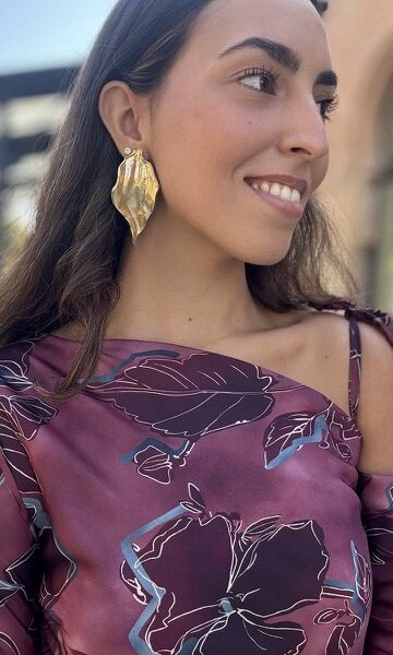 Pendientes Hoja Dorado