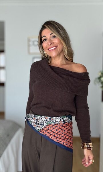 Pañuelo Estampado Azul Coral