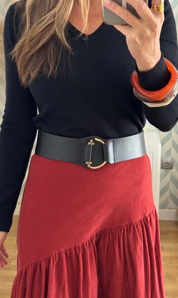 Cinturón Piel Roble Negro