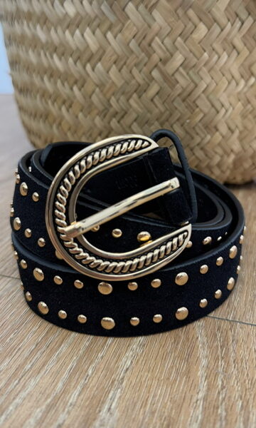 Cinturón Antelina Tachas Negro