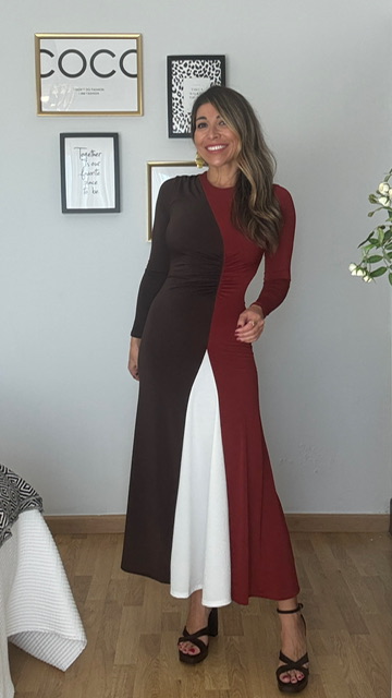 Vestido Tricolor Teja - Imagen 14