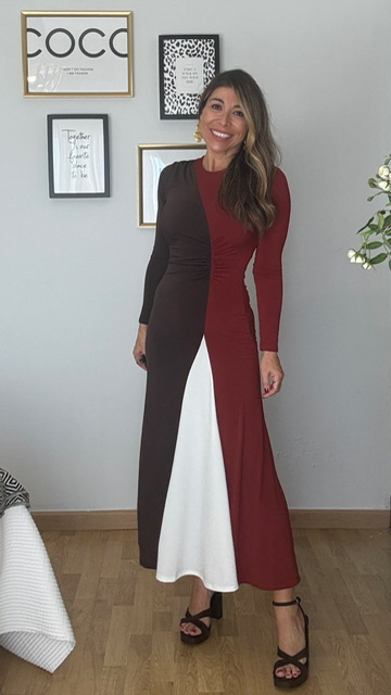 Vestido Tricolor Teja - Imagen 6