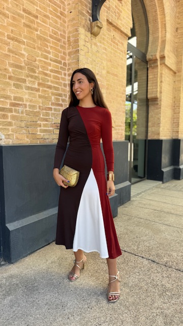 Vestido Tricolor Teja - Imagen 12