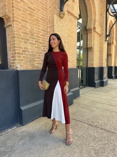 Vestido Tricolor Teja - Imagen 13