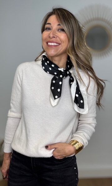 Pañuelo Bandana Lunares Blancos