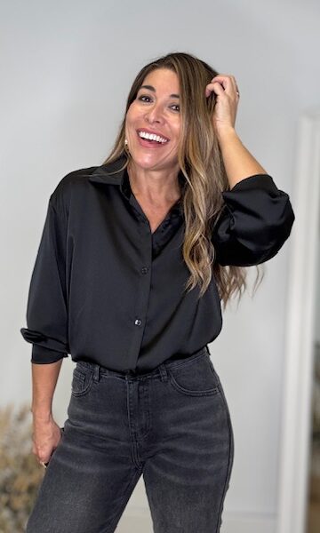 Camisa Satinada negra