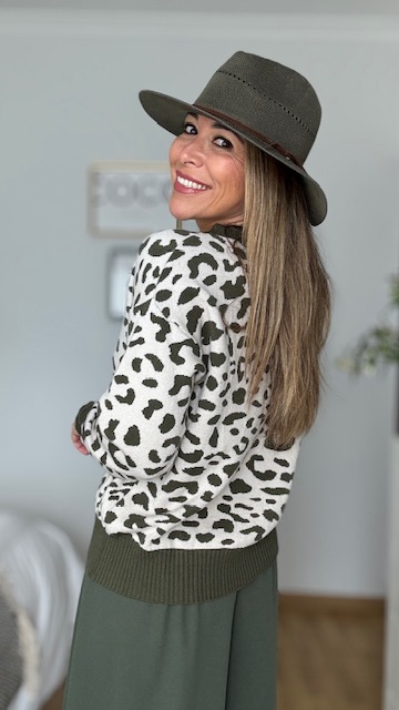 Jersey Estampado Animal Verde Caza - Imagen 2