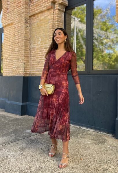 Vestido Tul Alexia Estampado