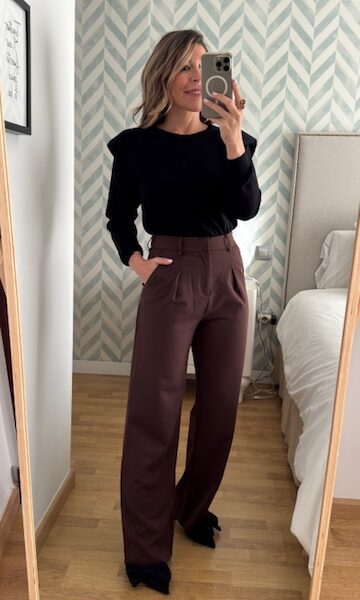 Pantalón sastre marrón