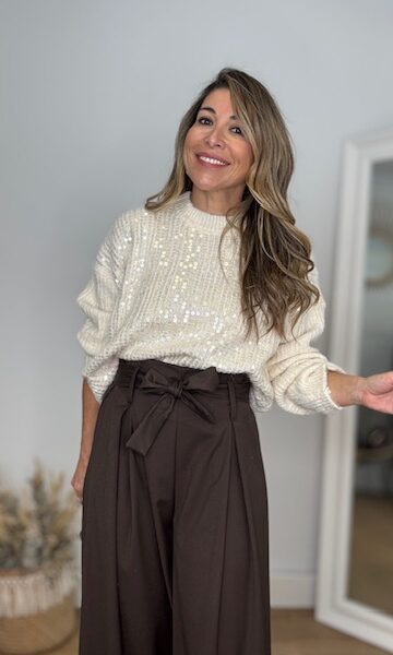 Jersey Lentejuelas Beige