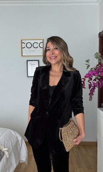 Chaqueta terciopelo negro