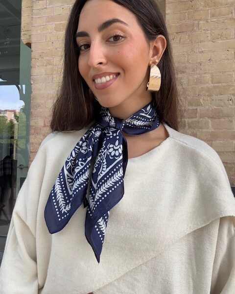 Pañuelo Bandana Margaret Azul Marino