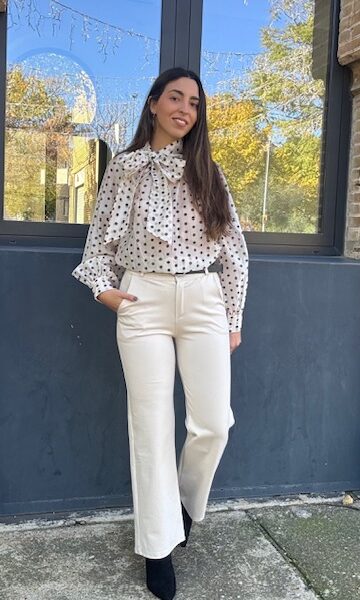 Pantalón punto Roma beige