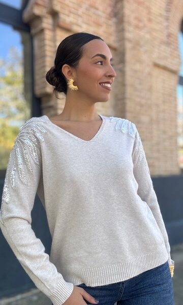 Jersey Liam Lentejuelas Beige