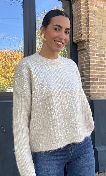 Jersey Lentejuelas Camel