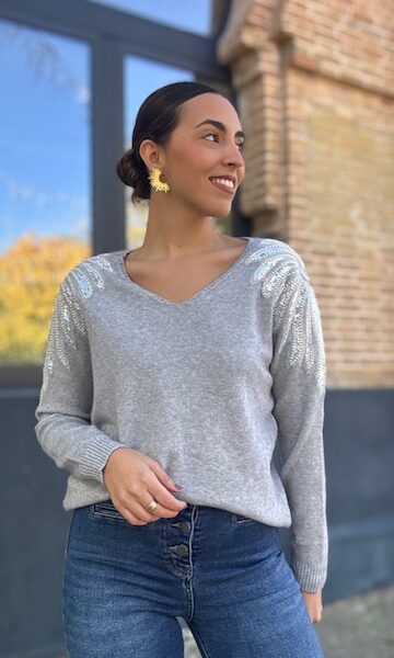 Jersey Liam Lentejuelas Gris