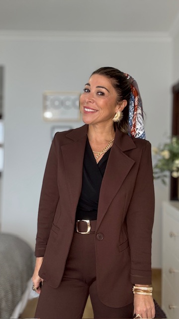 Chaqueta Punto Roma Marrón - Imagen 9