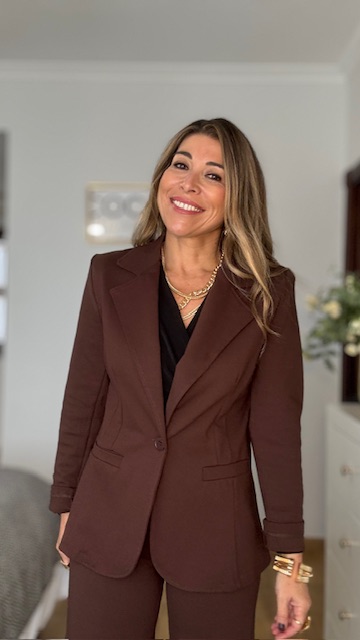 Chaqueta Punto Roma Marrón - Imagen 6