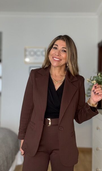 Chaqueta Punto Roma Marrón