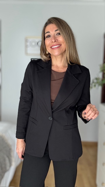 Chaqueta Punto Roma Negra