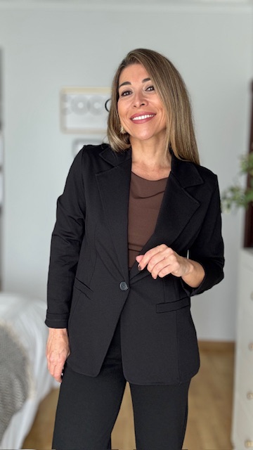 Chaqueta Punto Roma Negra - Imagen 5