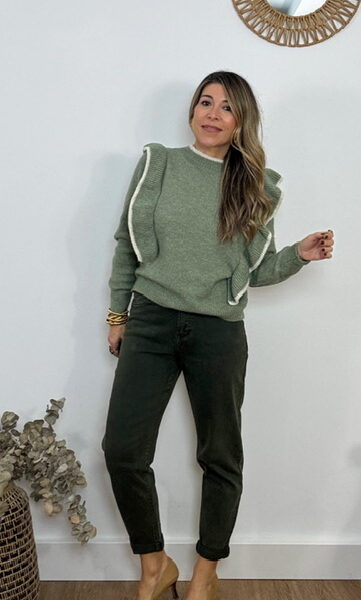 Jeans Denim Mom fit Verde Caza