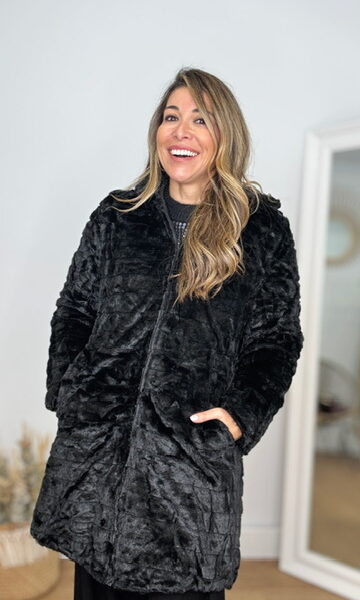 Abrigo reversible Negro