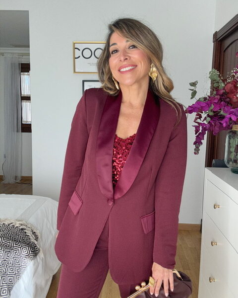 Chaqueta smoking Burdeos