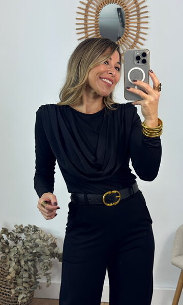 Top Altea Cascada Negro