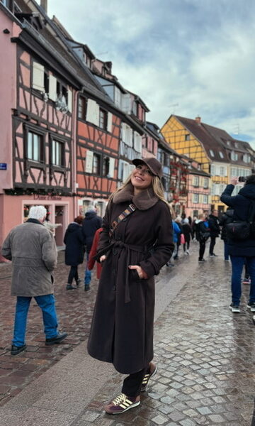 Abrigo Paño Cuello Pelo Marrón