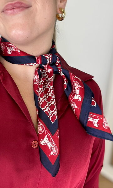 Pañuelo Bandana Carruaje Burdeos