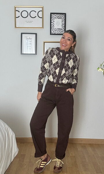 Jeans Ballon Marrón